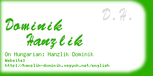 dominik hanzlik business card